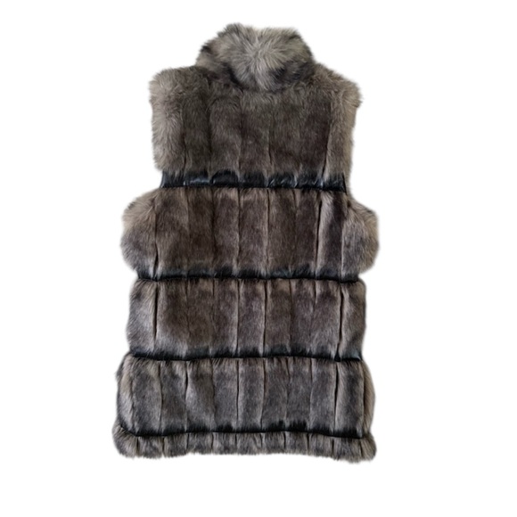 Buffalo David Bitton Faux Fur Black Vest - Picture 2 of 8